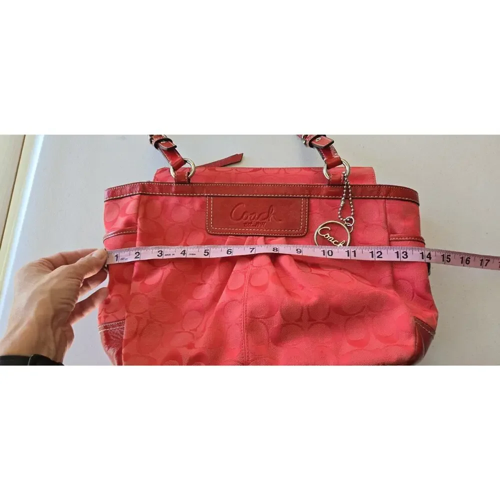 COACH Y2K Vintage Signature East West Gallery Shoulder Bag Vibrant Red